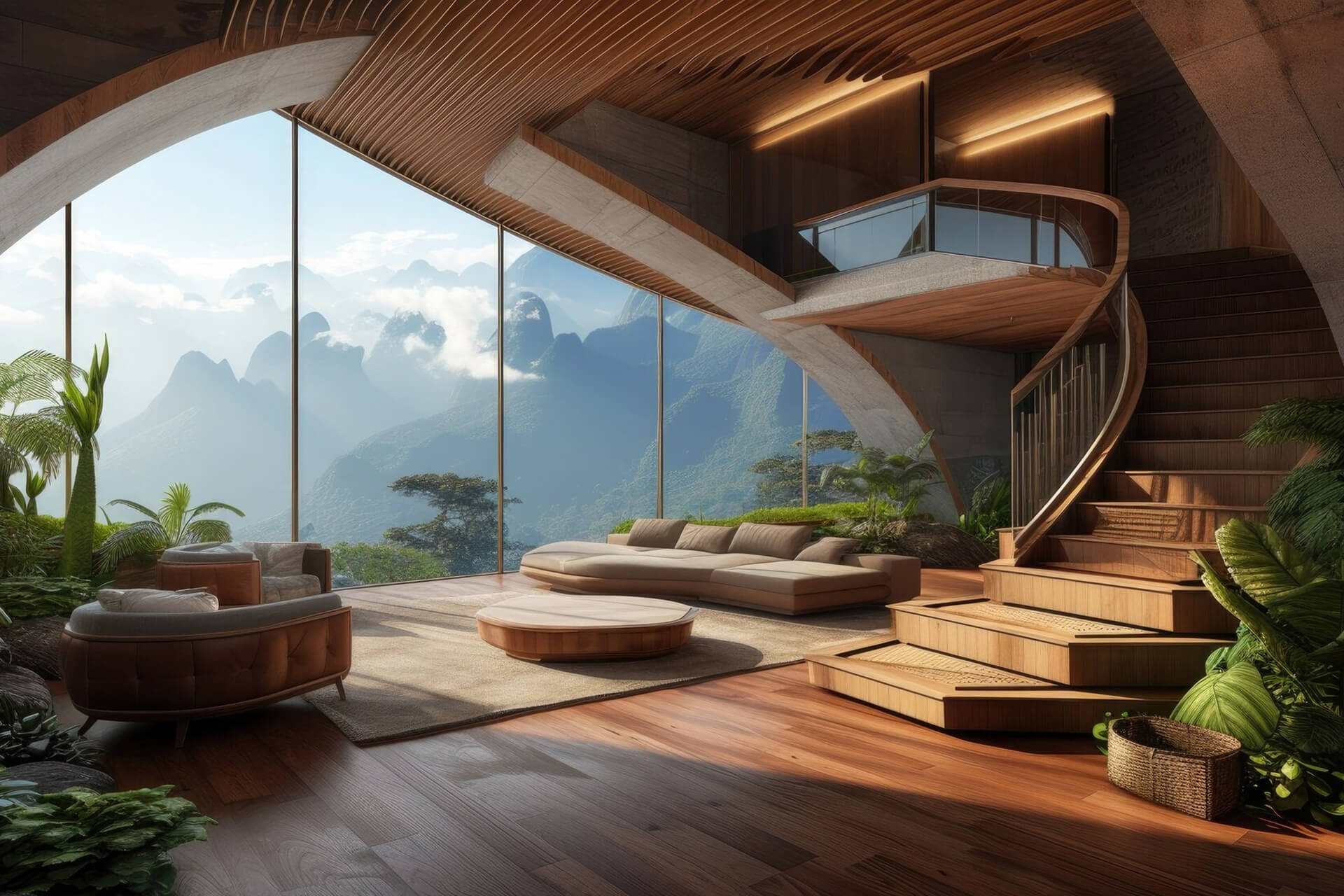 Sculptural Helical Lounge